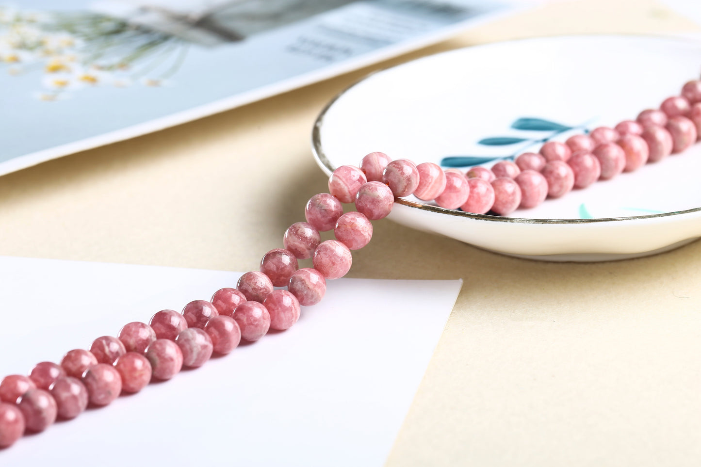 Natural Rhodochrosite Beads